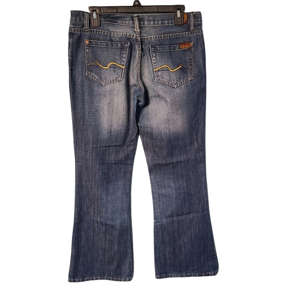 7 For All Mankind Women's Blue Denim Jeans - Size 34 (18) - Picture 2 of 7